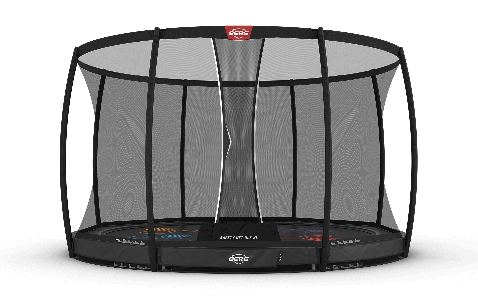 BERG Elite InGround 430 Grau Levels + Safety Net DLX XL