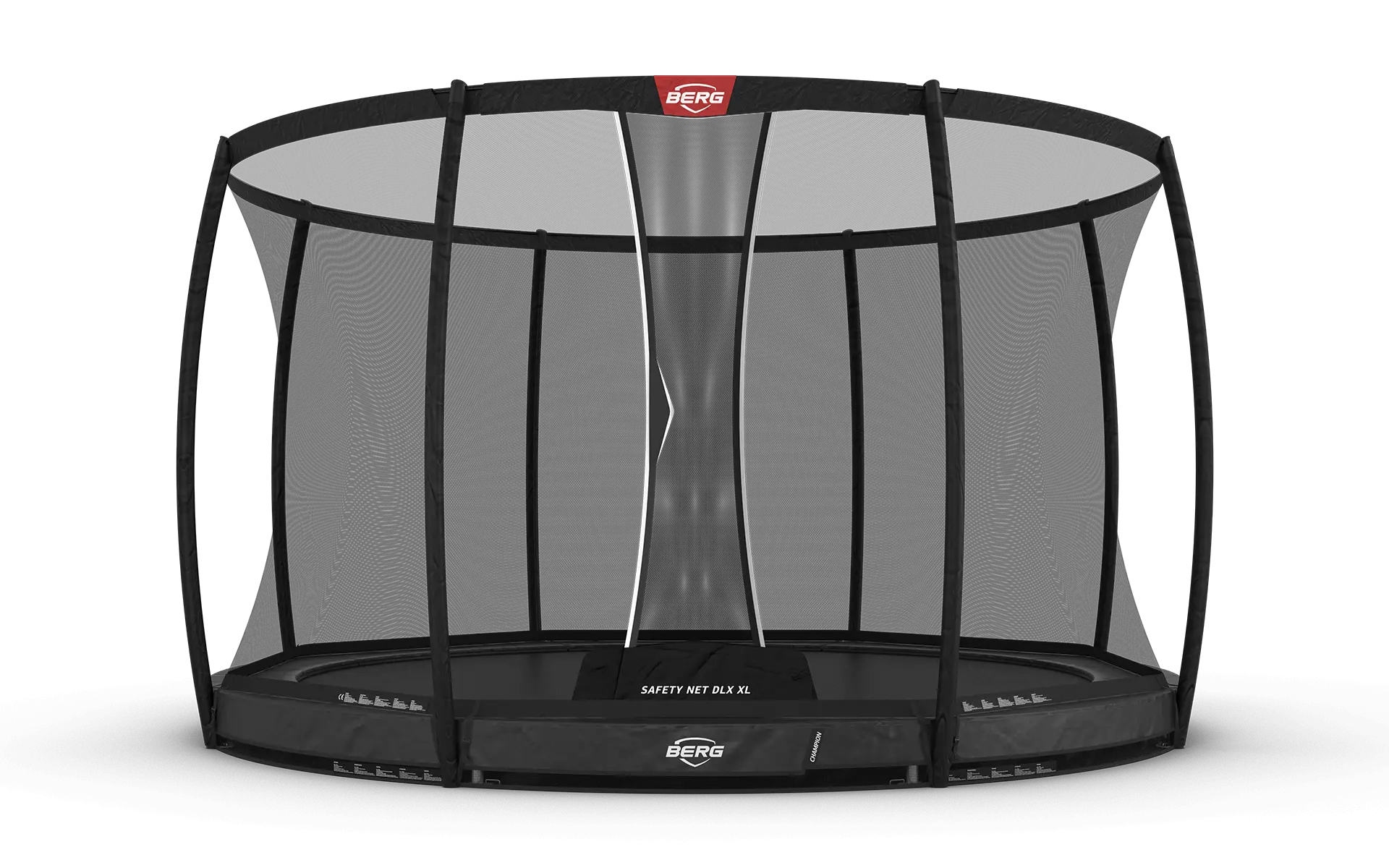 BERG Champion InGround 430 Grau + Sicherheitsnetz DLX XL
